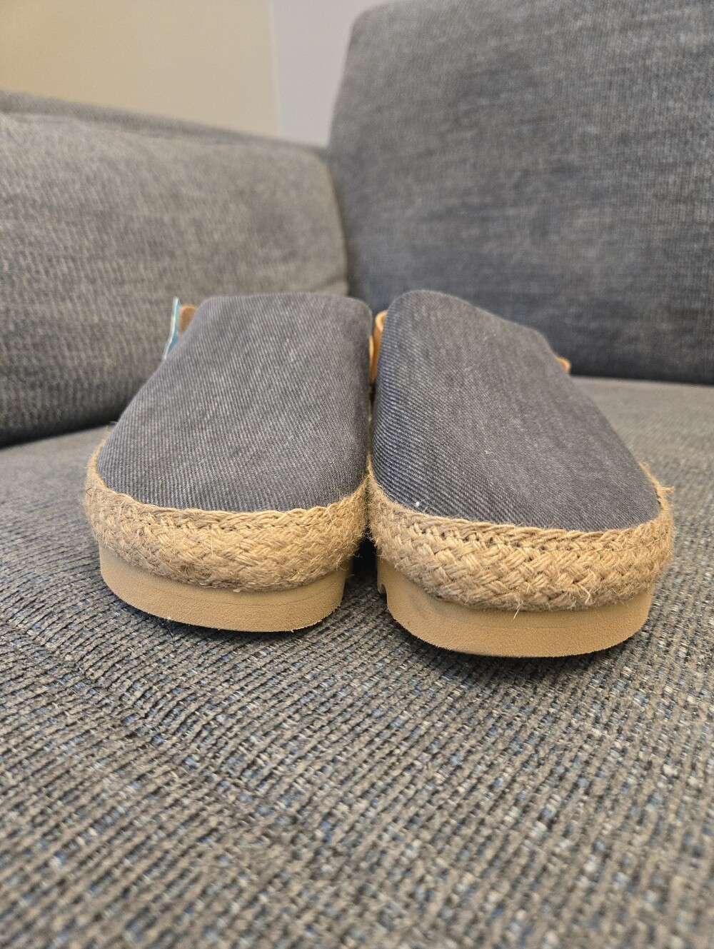 Reef Cushion Coast Mule Clogs Black Denim Canvas Cork Slingback Size 9 - Picture 4 of 8